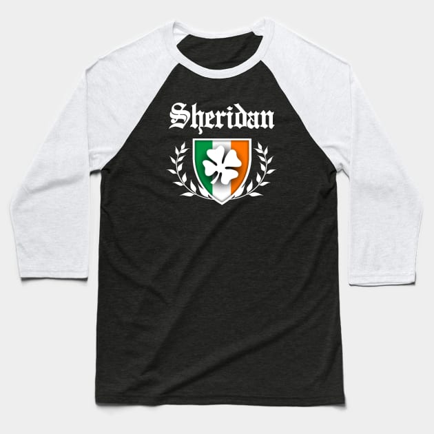 Sheridan Shamrock Crest Baseball T-Shirt by robotface